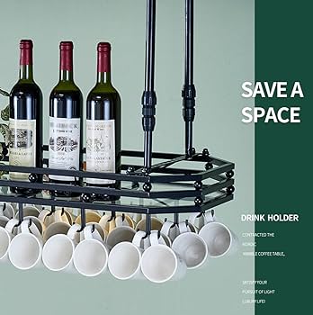 Amazon｜天井ワイングラスラック、吊り下げワイングラスラック