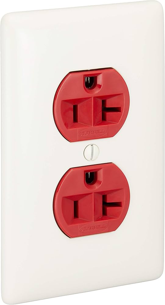 Amazon.co.jp: HUBBELL 2口壁コンセント(20A) レッド 8300R : 産業