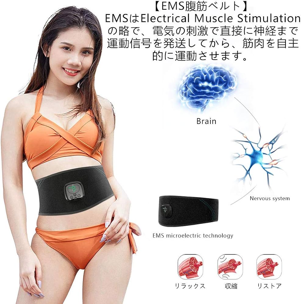 Amazon.co.jp: 【2025強力モデル】 EMS 腹筋ベルト 筋トレ 腹筋パッド
