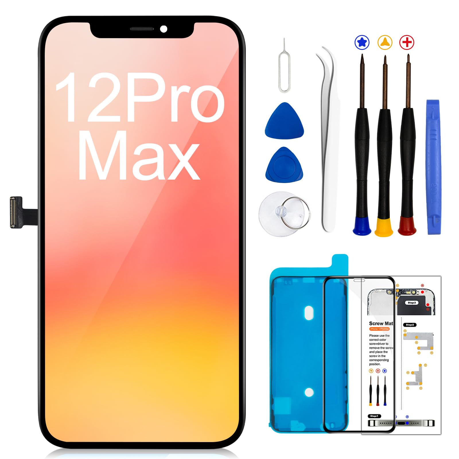 Amazon.co.jp: Tearue for iPhone 12 Pro Max 液晶パネル COF iPhone
