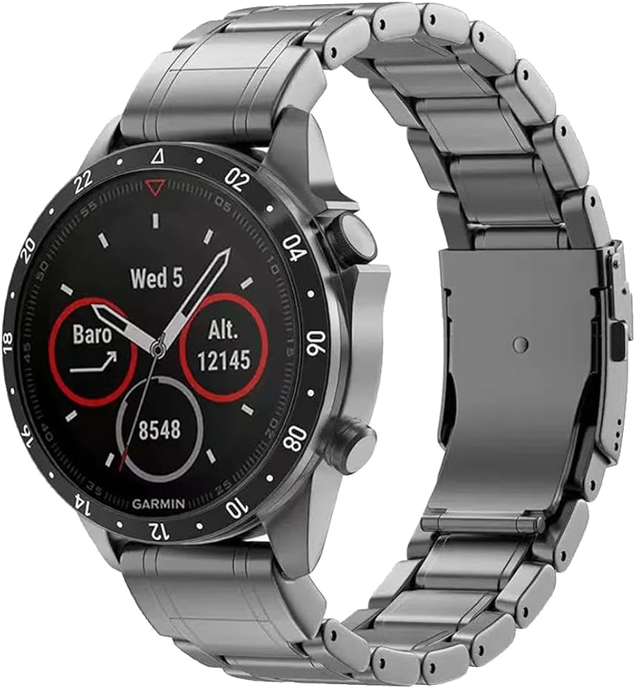 Amazon.co.jp: ガーミンチタンベルト チタン製バンド ガーミン用 22mm