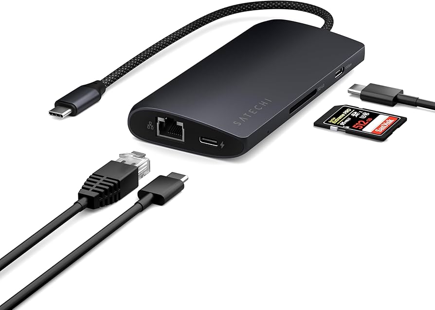 Amazon.com: Satechi 8 in 1 USB C Hub Multiport Adapter V3, 8K HDMI