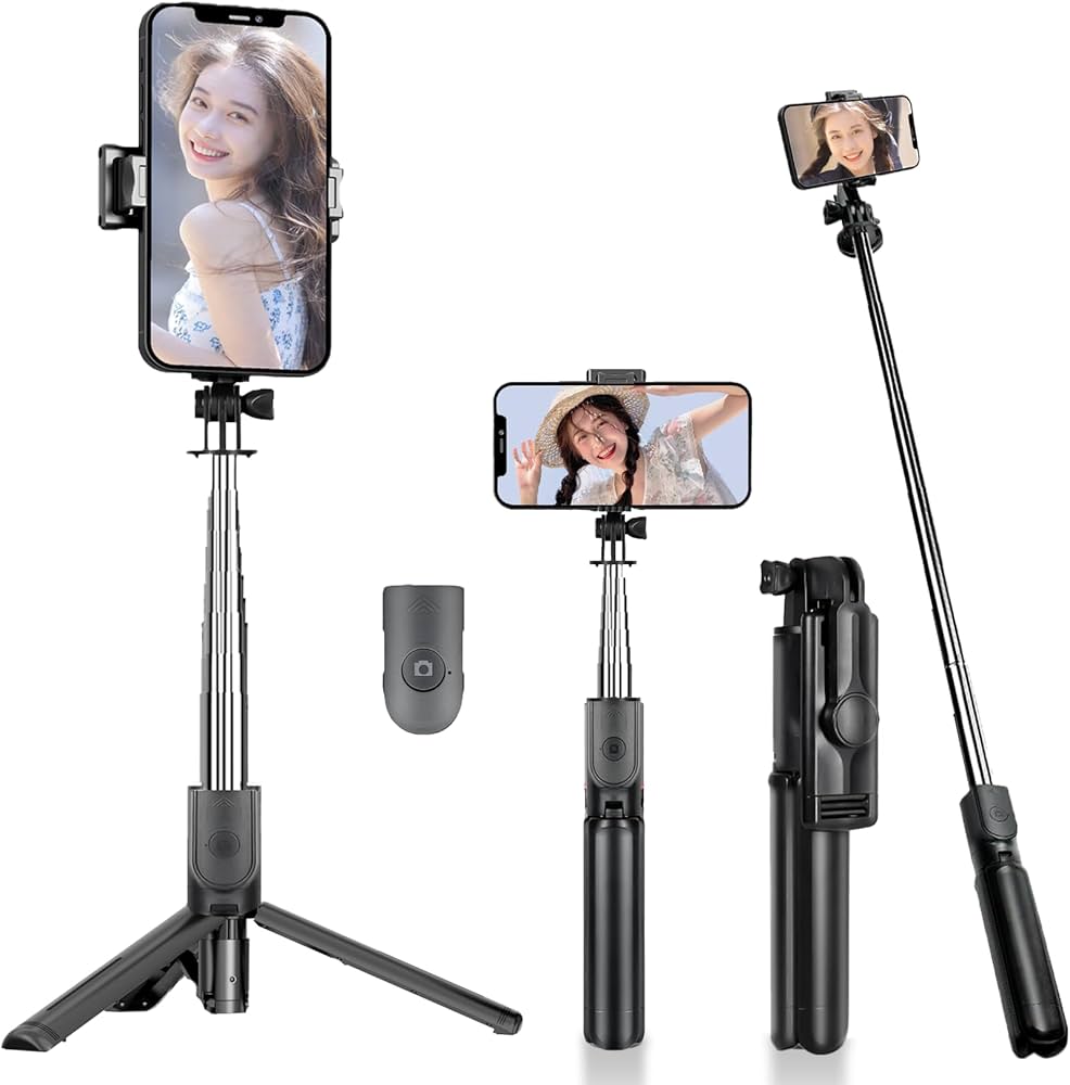 Amazon | 自撮り棒 Bluetooth 無線 シャッターボタン付き 自撮り棒