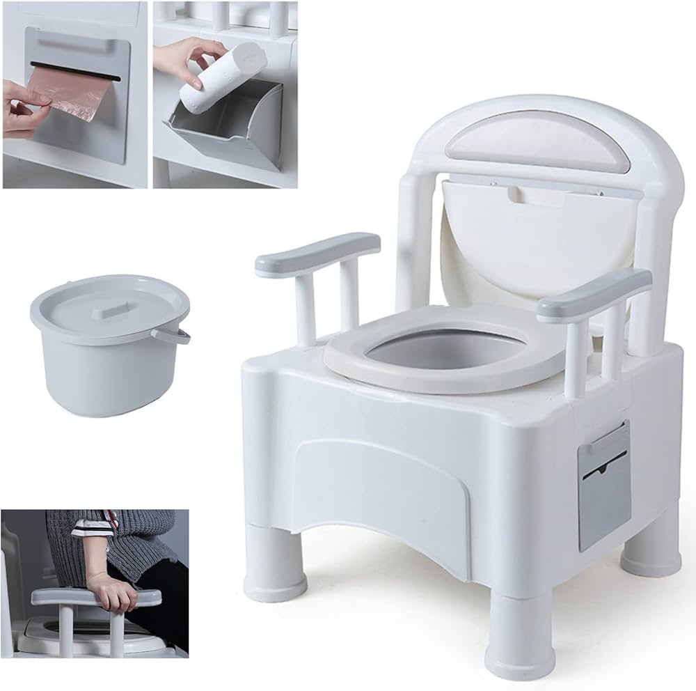 Amazon.co.jp: BQKOZFIN 簡易トイレ介護用 ポータブルトイレ 多機能