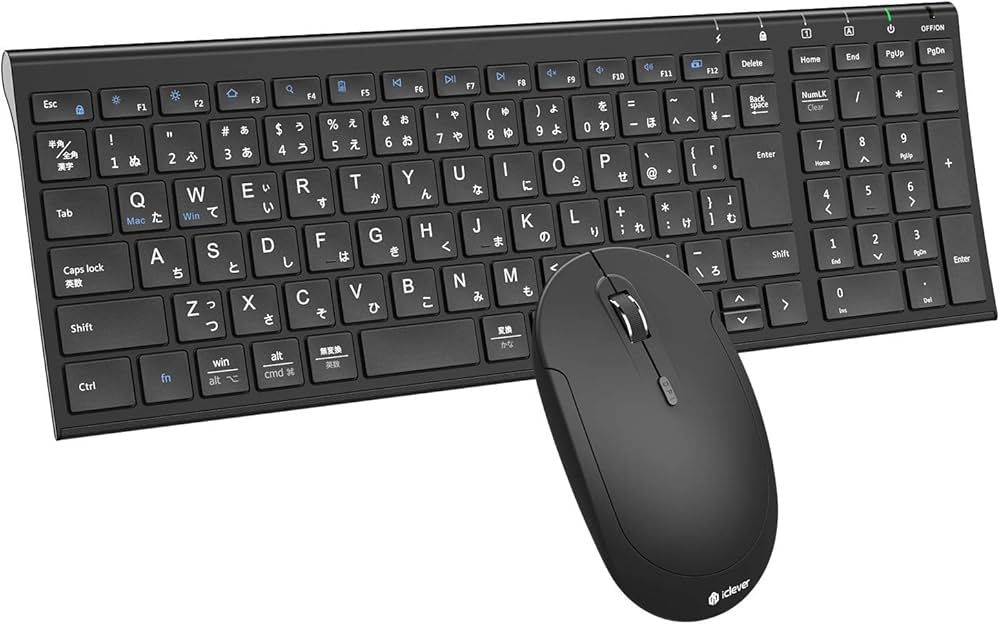 Amazon.co.jp: iClever キーボード ワイヤレス キーボード マウス