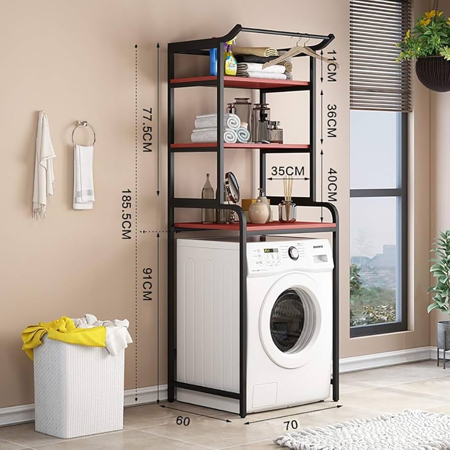 Amazon｜浴室用ラック バルコニードラム式洗濯機ラック、炭素鋼洗濯機
