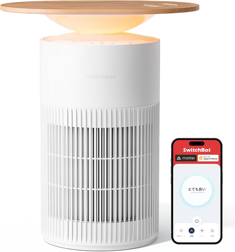 Amazon.co.jp: 【1台4役・花粉対策】SwitchBot 空気清浄機 Table 脱臭