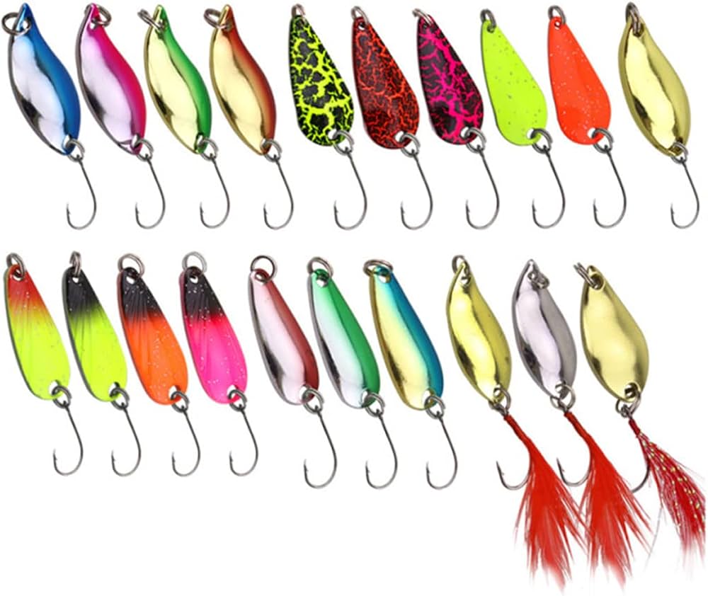 Amazon.co.jp: 20x フィッシングスプーン ルアーキット タックル