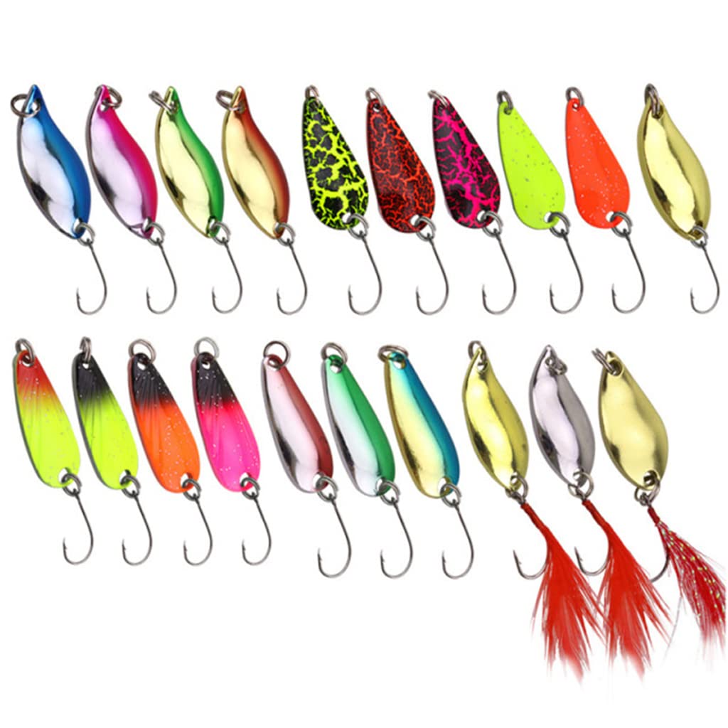 Amazon.co.jp: 20x フィッシングスプーン ルアーキット タックル