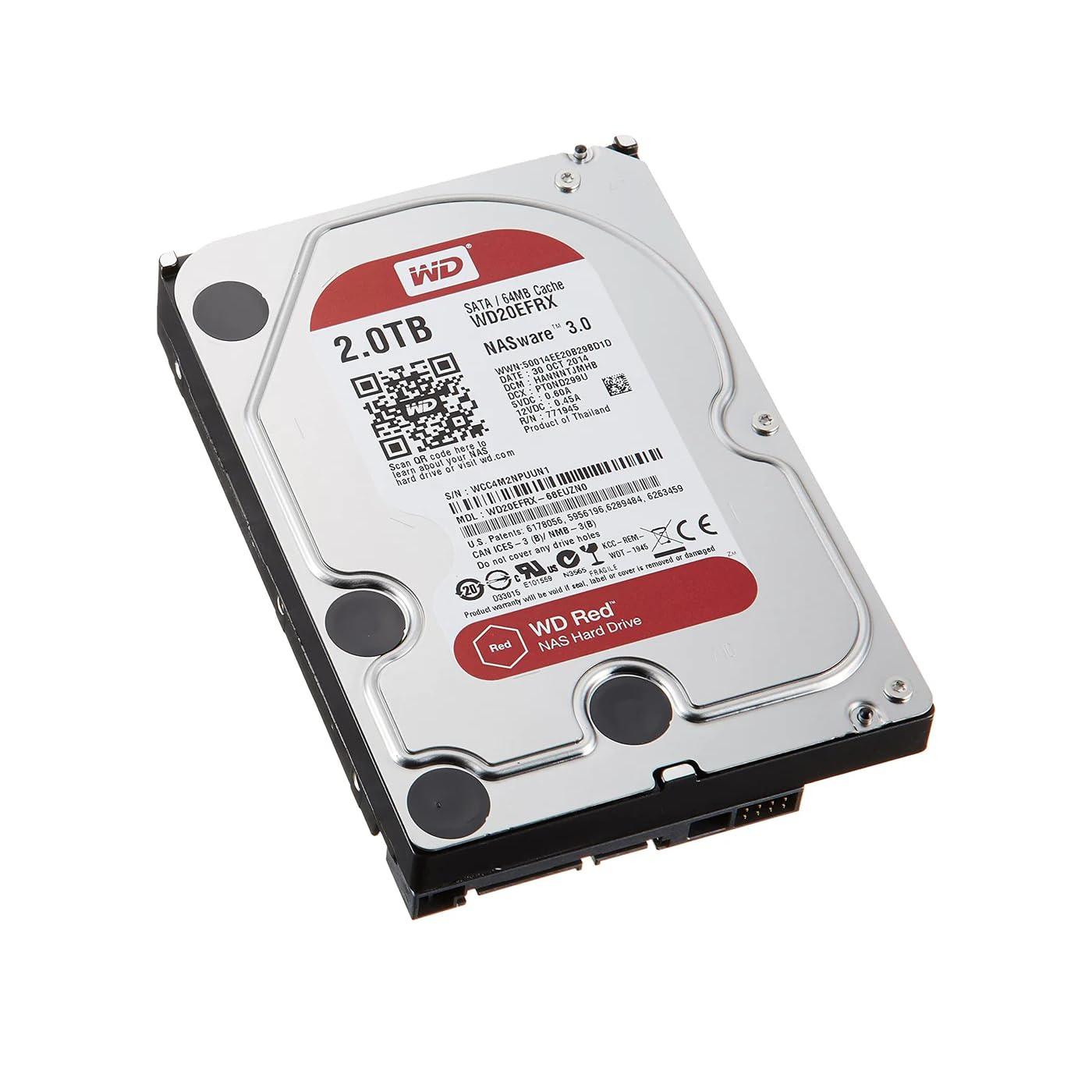 Amazon.com: Western Digital WD20EFRX 2TB 3.5-inch SATA 6Gb/s 64MB