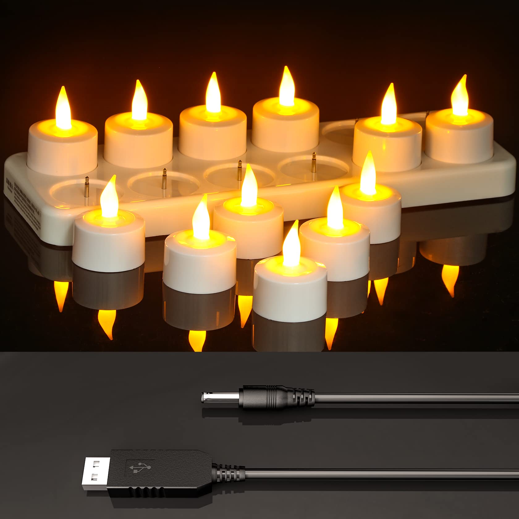 Amazon.co.jp : 無炎充電式LEDキャンドル 充電式ledキャンドル 充電式