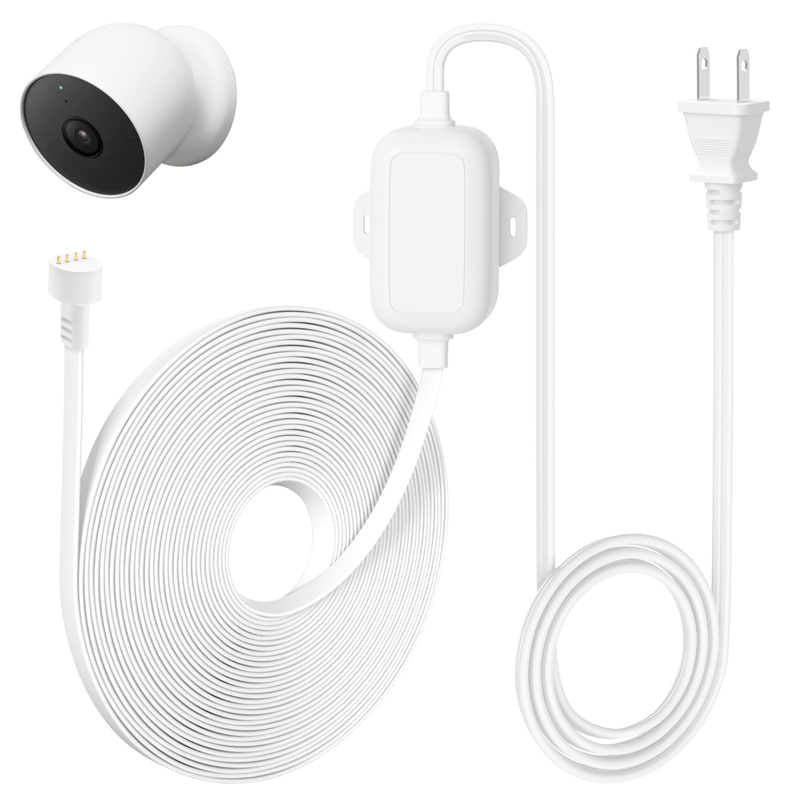 Amazon.co.jp: delilyn 25フィート/7.5m 電源ケーブル Google Nest Cam