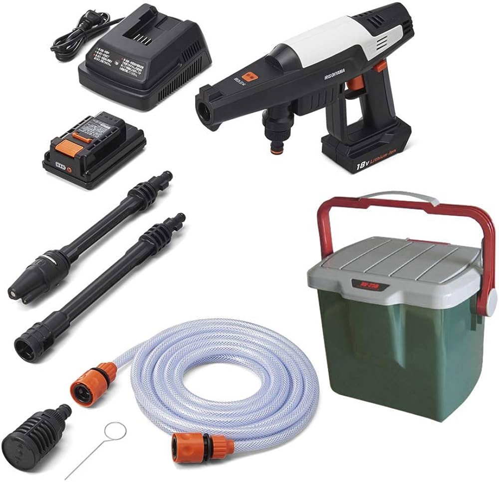 Amazon | アイリスオーヤマ 充電式ハンディウォッシャー ホワイト JHW