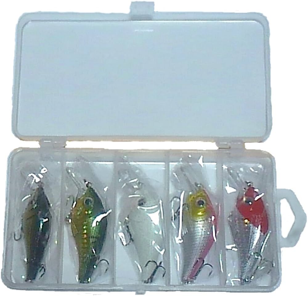 Amazon.co.jp: ルアー ケース入り 5色セット クランクベイト 7㎝ 10g