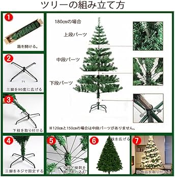 Amazon.co.jp: クリスマスツリー 180cm 860枝豪華増量 ヌードツリー