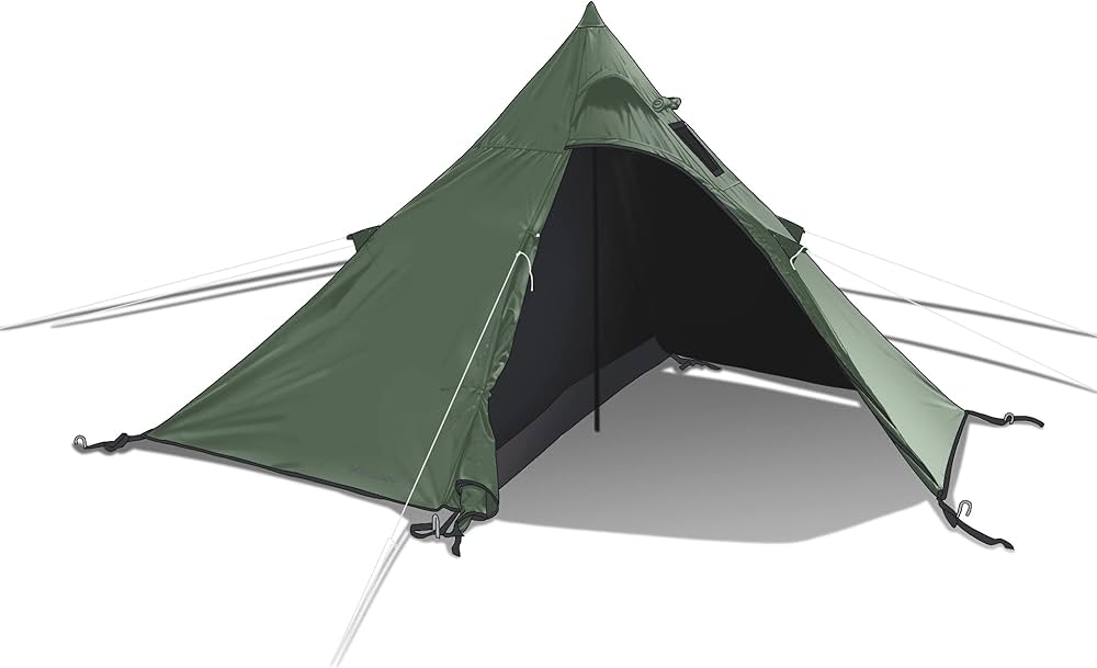 Amazon.co.jp: DOKICAMP ワンポールテントTC素材 高さ160CM かんたん