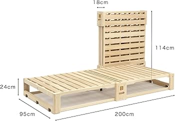 Amazon｜軽量折りたたみベッド 桐らくね プレミアム24 【日本製】 組立