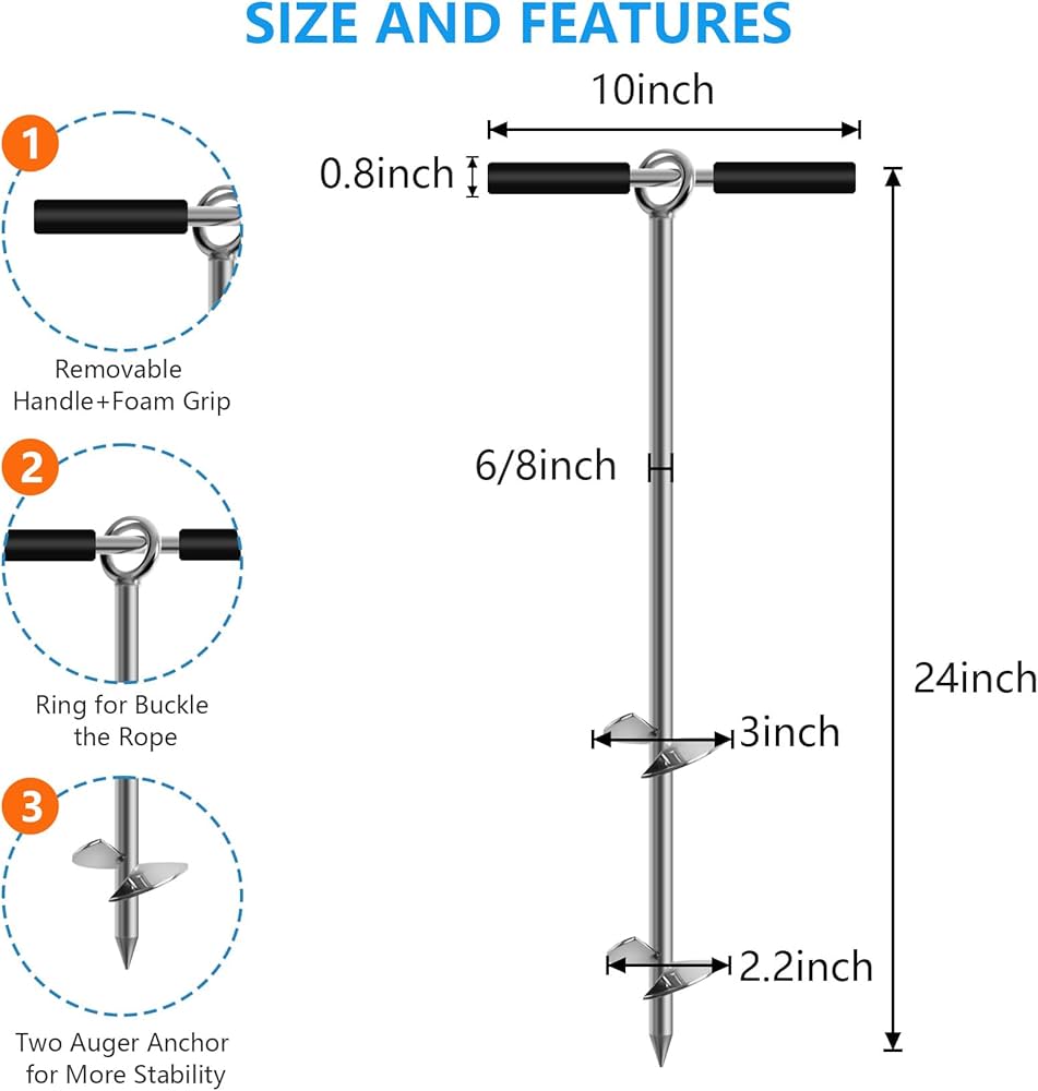 Amazon.co.jp: サンドアンカー 浅い水砂アンカー グラウンドアンカー