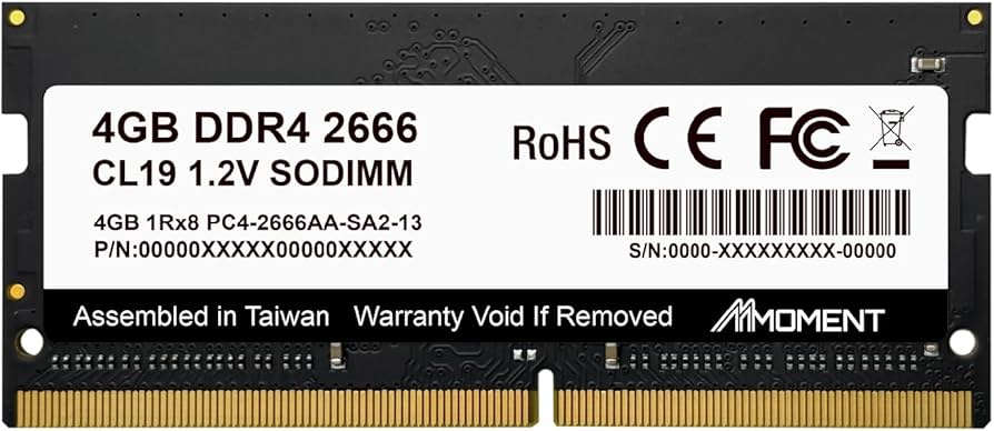 Amazon.co.jp: MMOMENT DDR4 4GB 2666Mhz SODIMM ノートPC用メモリ