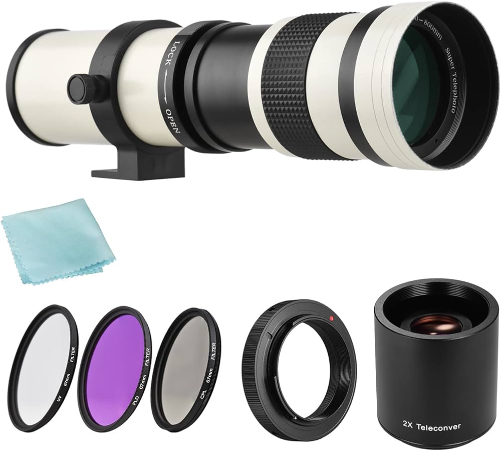 Amazon | レンズ,JUANZI カメラMFスーパーテレフォトズームレンズF