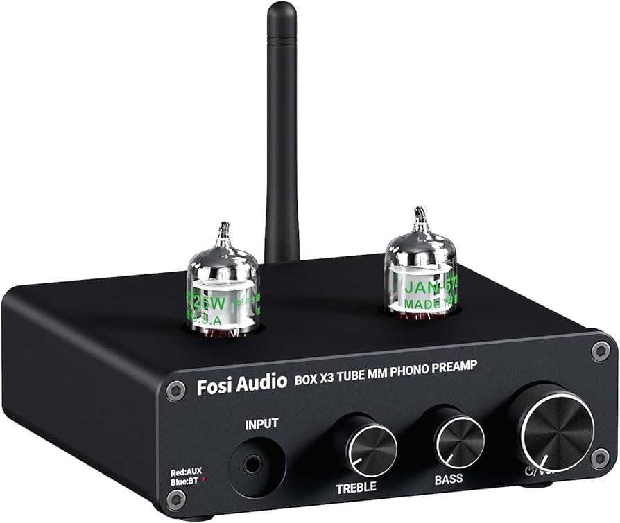 Amazon.co.jp: Fosi Audio BOX X3 5725W フォノ 真空管プリアンプ MM