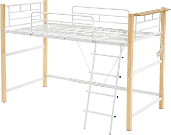 Amazon.co.jp: 【高さ130cm】 ロフトベッド パイプベッド シングル 耐