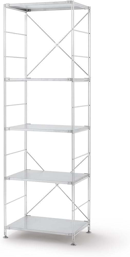 Amazon｜無印良品 ステンレスユニットシェルフ・ステンレス棚セット 大