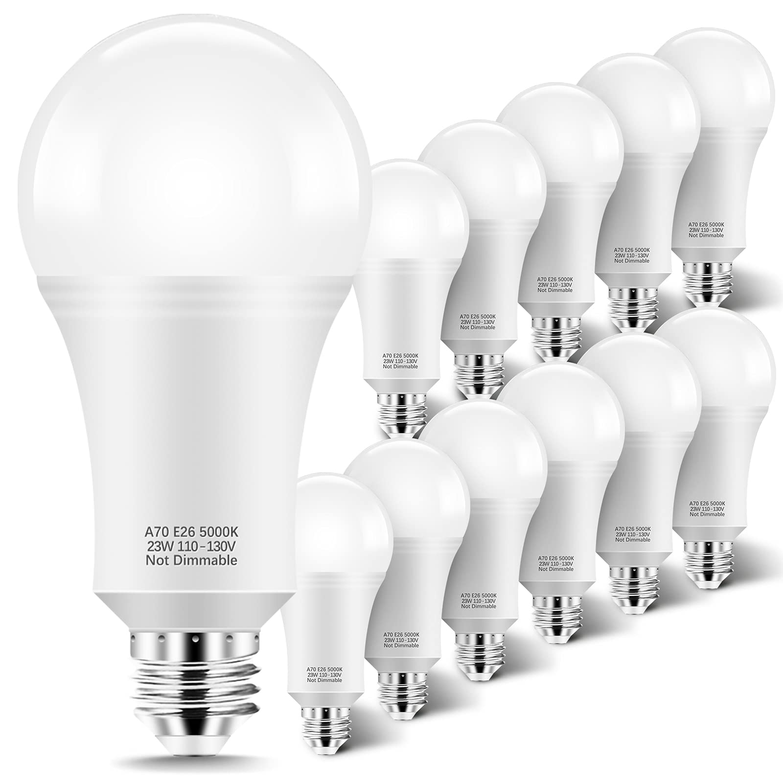 KINDEEP 150W-200W Equivalent LED Light Bulbs, A21 23W Super Bright