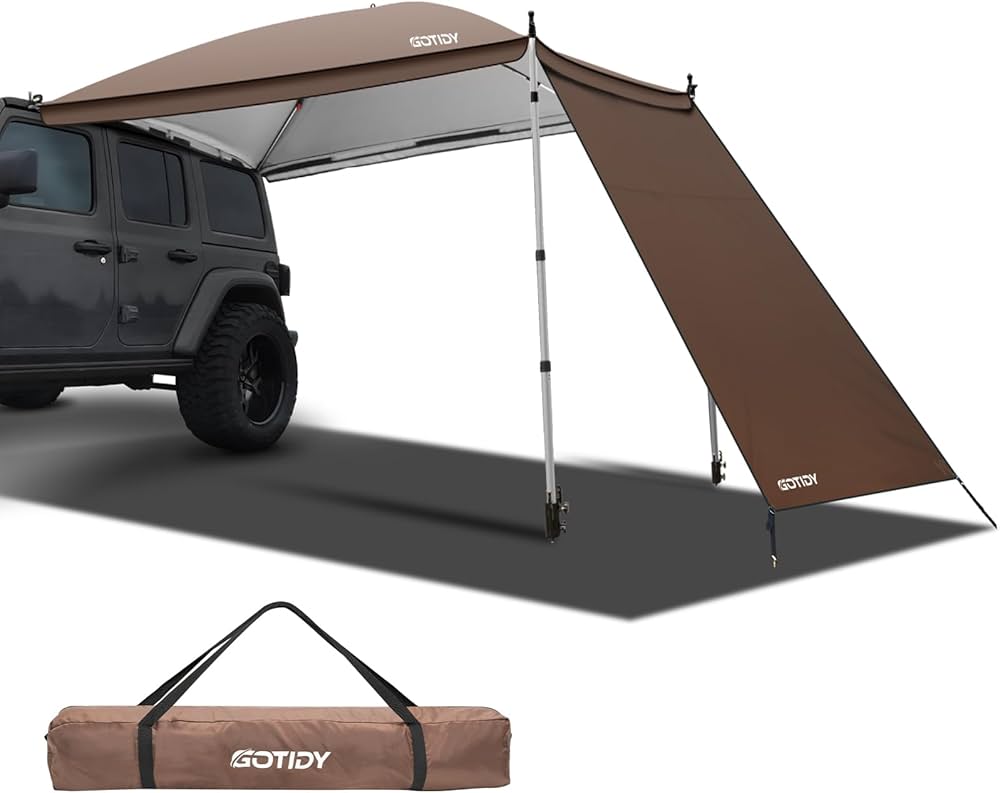 Amazon.co.jp: GOTIDYカーサイドタープ ワンタッチ 車 タープ