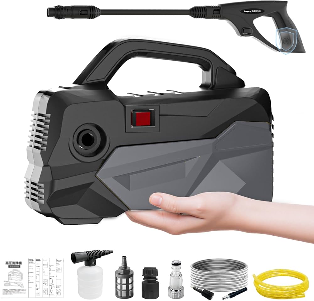 Amazon | 高圧洗浄機【A4用紙サイズ・超軽量2.85kg・2025年新登場
