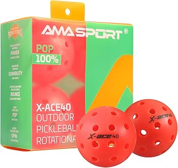 Amazon.co.jp: PICKLETECH X-ACE 屋外用ピックルボールボール 40穴割れ