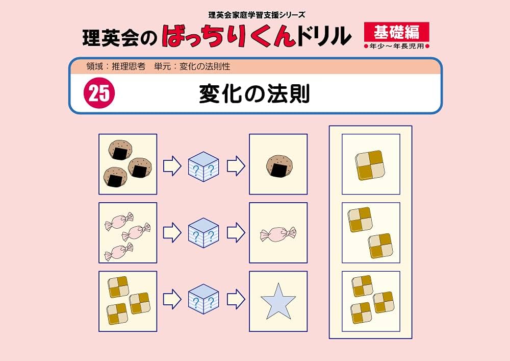 025 ばっちりくんドリル 変化の法則(基礎編) (理英会の家庭学習支援