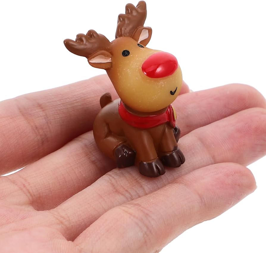 Amazon.co.jp: MAGICLULU 5個 ミニ トナカイ 像 トナカイ ミニチュア