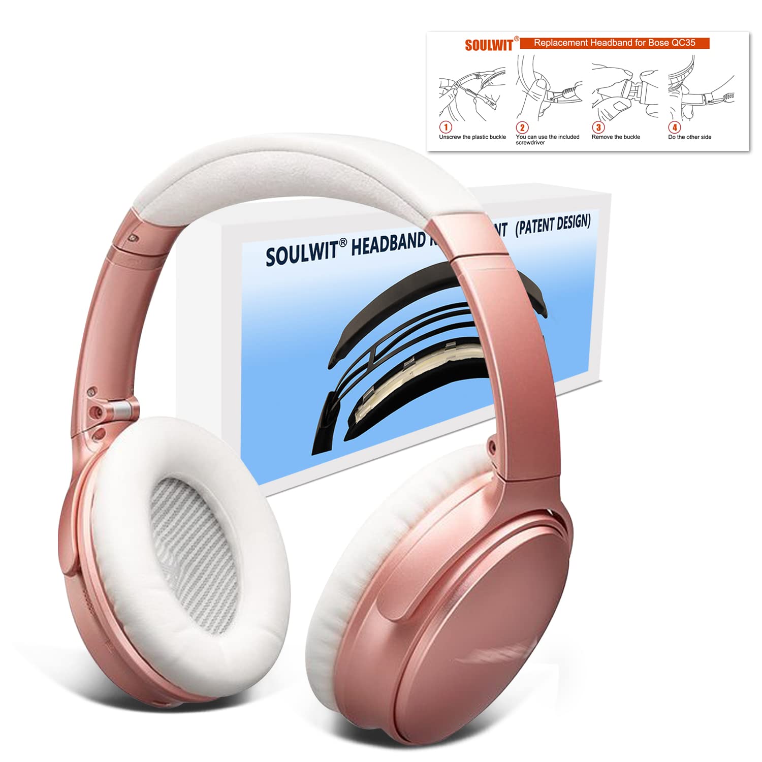 Amazon | SOULWIT ヘッドバンド ヘッドバンドパッド Bose QuietComfort