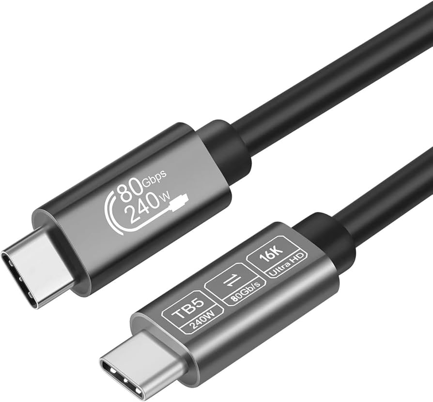 Amazon.co.jp: ConnBull Thunderbolt 5 ケーブル 1.8m、80Gbps 16K