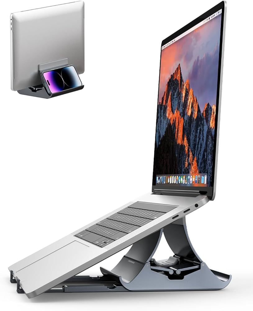 Amazon.co.jp: MOMAX ノートパソコンスタンド 縦置き 2in1 パソコン