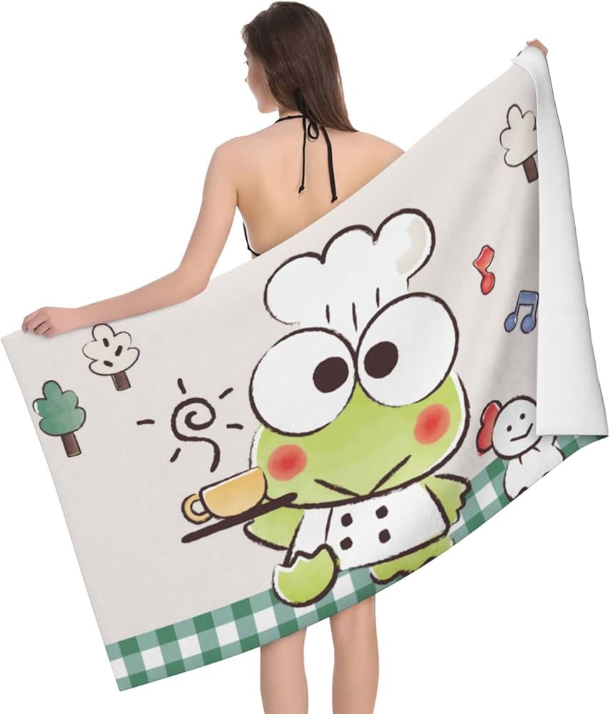 Amazon｜けろけろけろっぴ(1) アニメ バスタオル 大判 吸水 フェイス