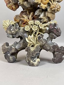 Amazon.co.jp: 寿山石花彫刻 花 筍 鑑賞石 置物 飾り 玉石 天然石 品