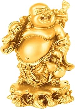Amazon.co.jp: Lhyxuuk 布袋様 置物 ゴールド 七福神 布袋 オブジェ