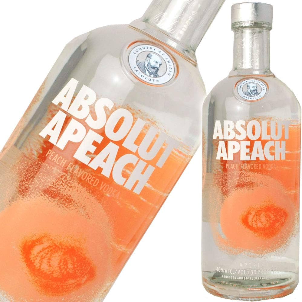 Amazon.co.jp: アブソルート ピーチ ウォッカ 750ml 40度 箱なし [並行