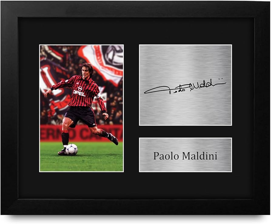 Amazon.com: HWC Trading Paolo Maldini AC Milan Framed Gifts