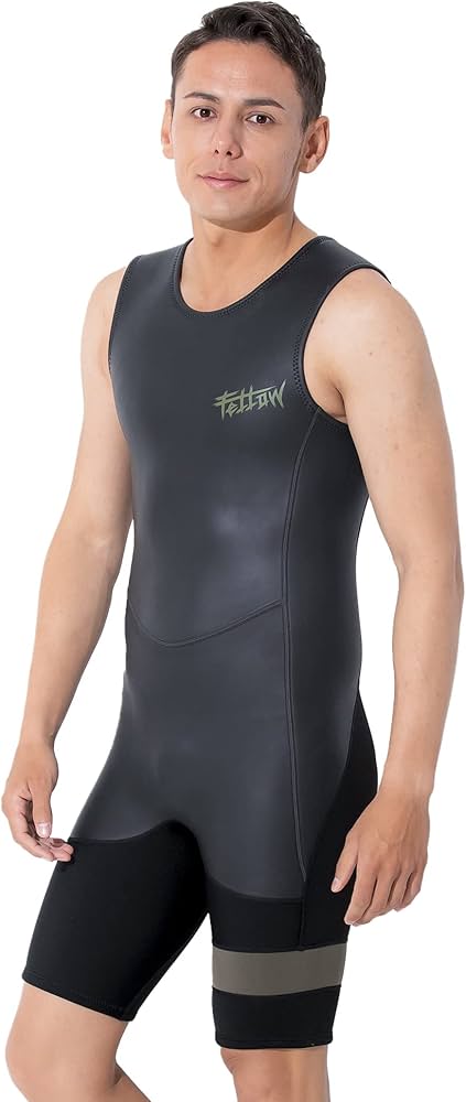 Amazon | FELLOW ウェットスーツ ショートジョン メンズ 2mm スキン