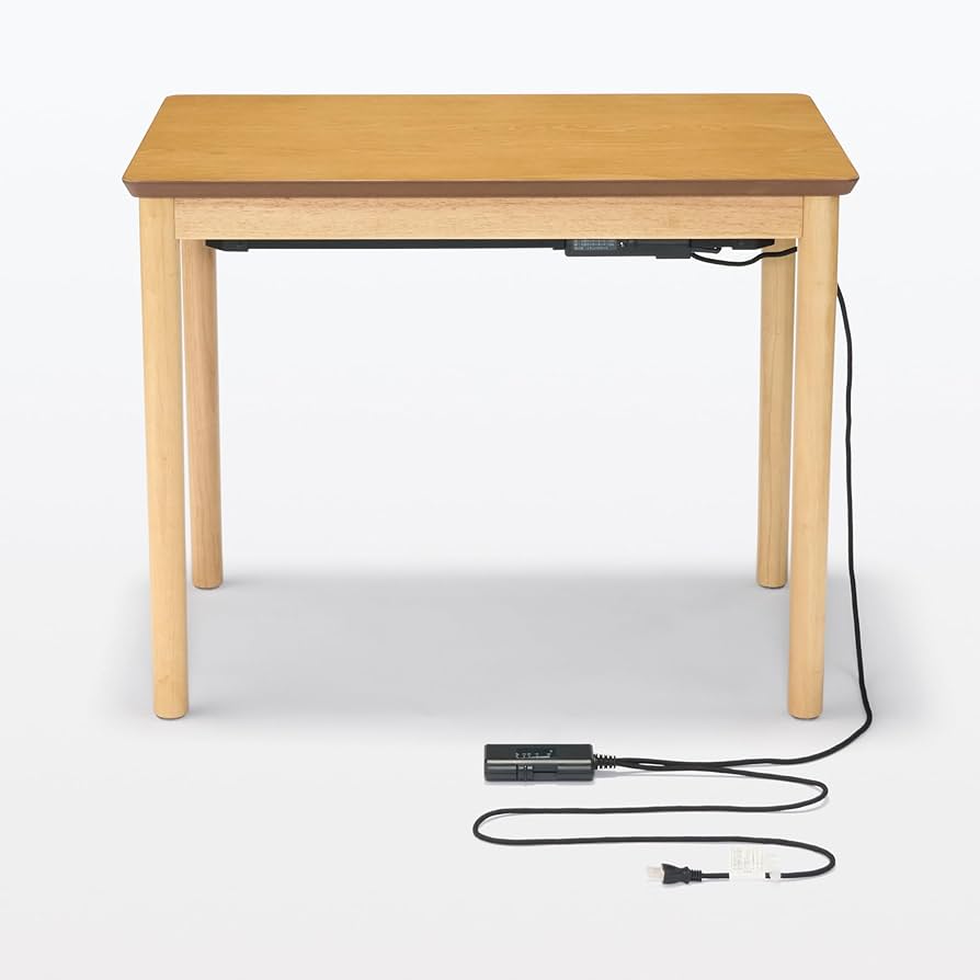 Amazon | 無印良品 デスクこたつ ナチュラル 幅90×奥行55×高さ72cm MJ