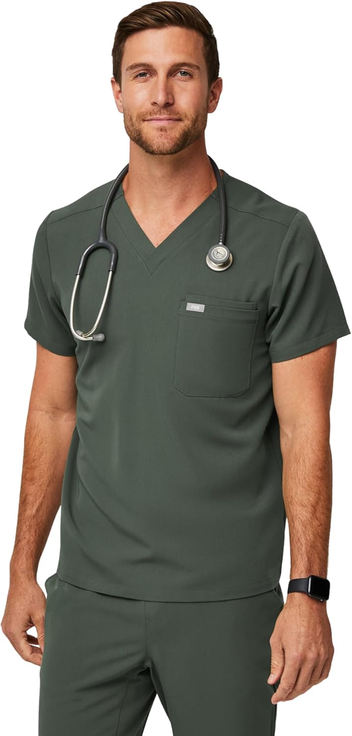 Amazon.co.jp: FIGS 医療スクラブ メンズ レオン ツーポケット