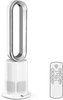 Amazon.co.jp: タワーファン 温風 冷風 羽なしファン 十段階涼風 冷暖