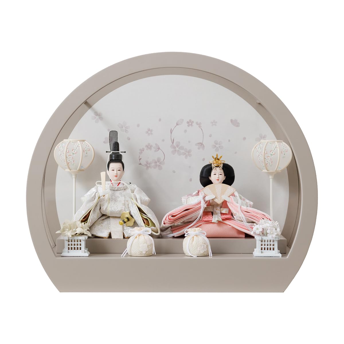 Amazon | ぷりふあ ふるうる 雛人形 親王 はなのうた 丸型ケース飾りL