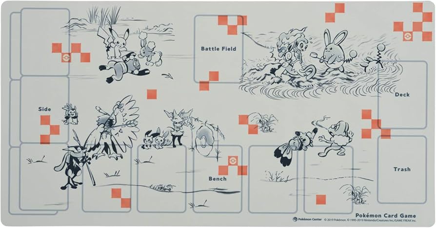 Amazon | ポケモンカードゲーム ラバープレイマット ぽけもん戯画