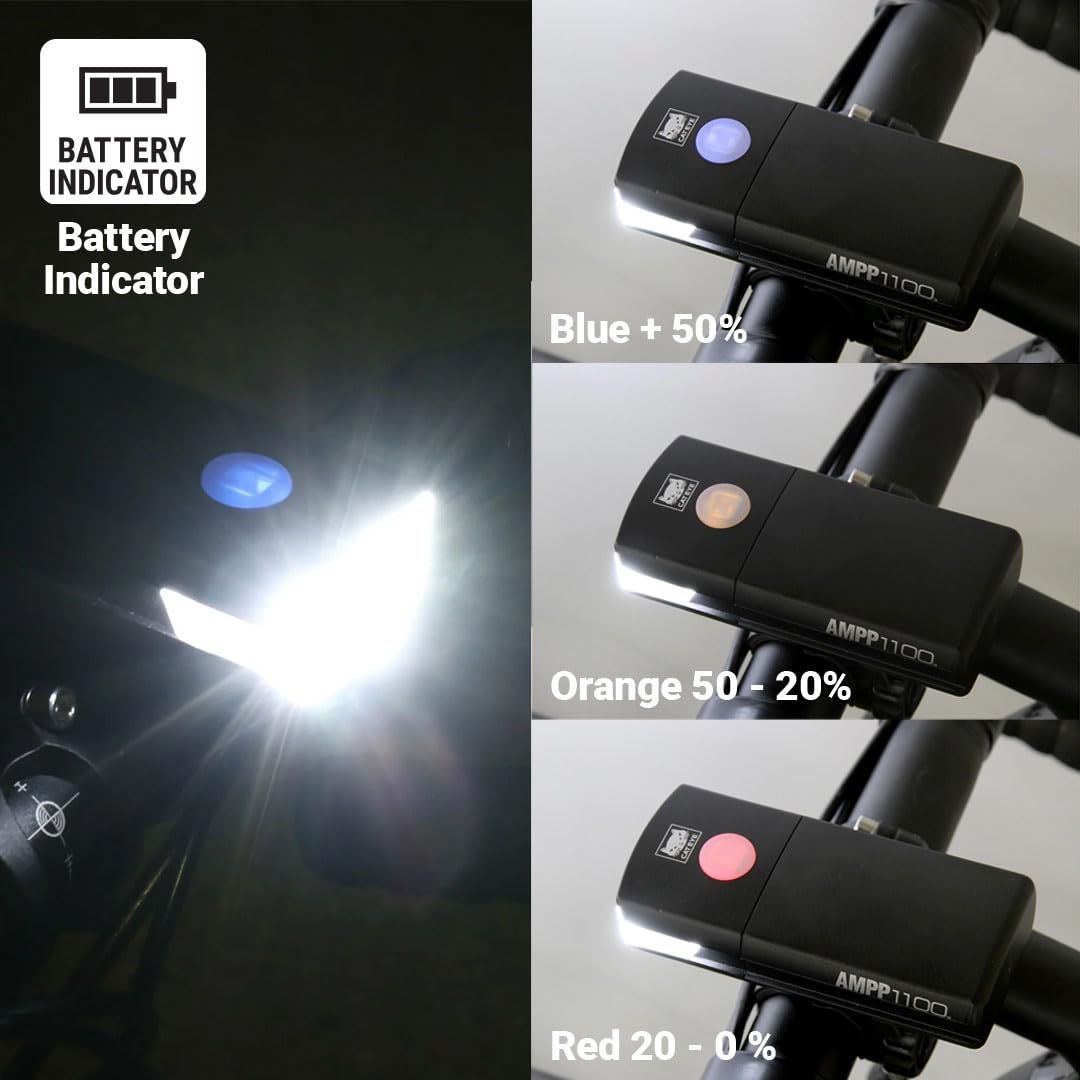 Amazon | CatEye Unisex's Ampp 1100 Front Bicycle Light, Black, One