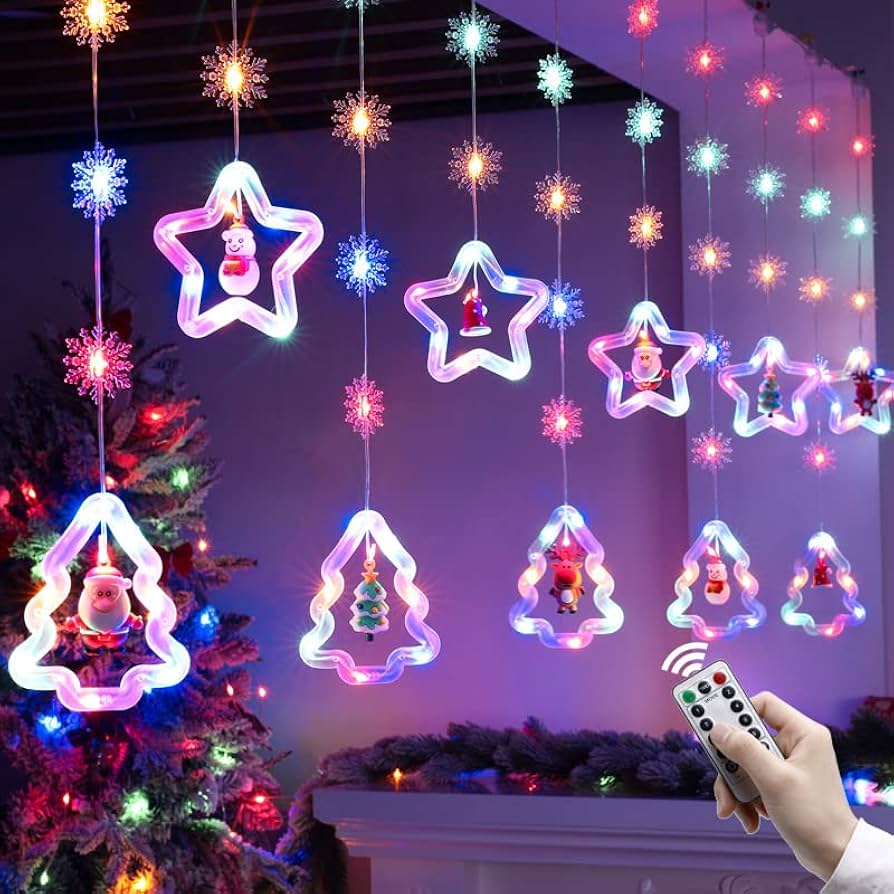 Amazon.co.jp: SITEDAN クリスマス カーテンライト LED