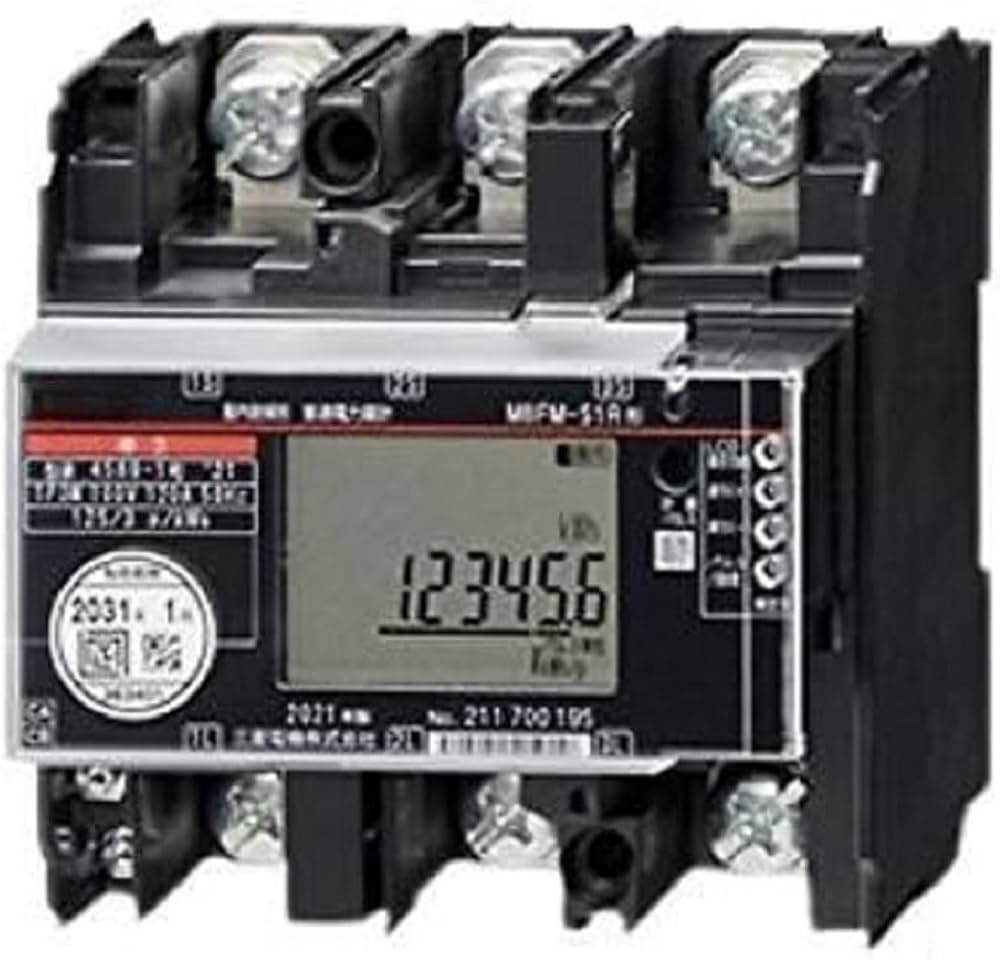 Amazon | 三菱 電力量計(発信装置付・逆電流計量防止機能付) M8FM-S1R